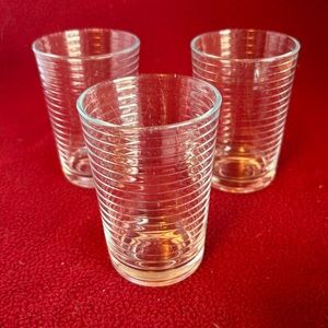 Pasabache Doro Ribbed Juice Glasses from Turkey Set of 3